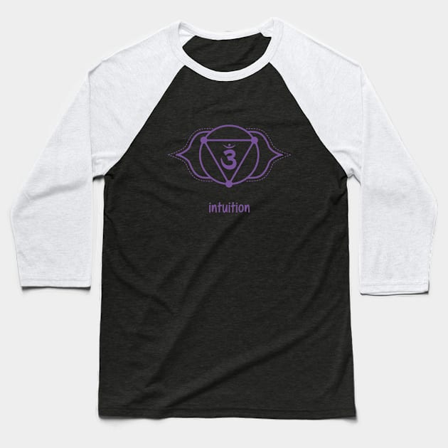 Chakra 3ème Oeil - Intuition Baseball T-Shirt by BlueZenStudio